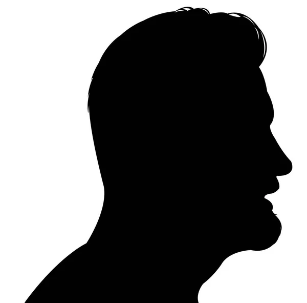 A man head silhouette vector — Stock Vector