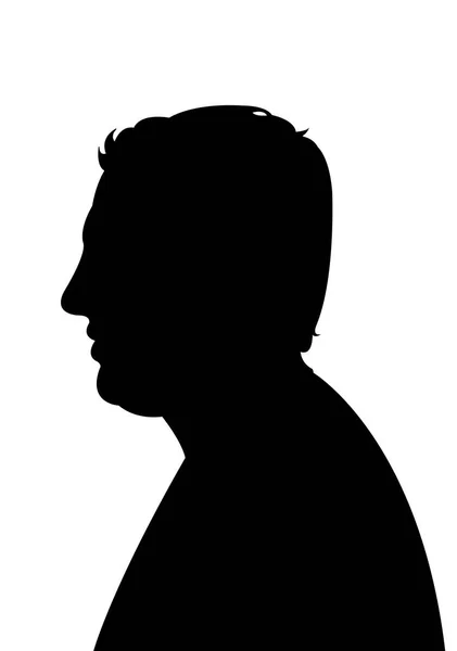 Een man hoofd silhouet vector — Stockvector