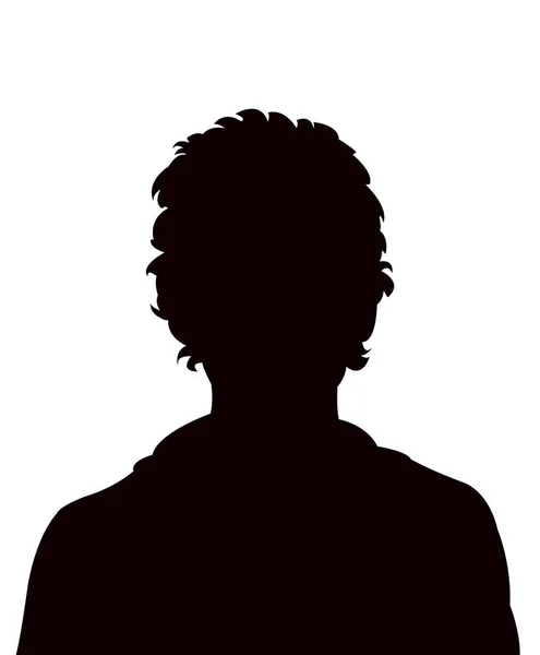 Een jongen hoofd silhouet vector — Stockvector