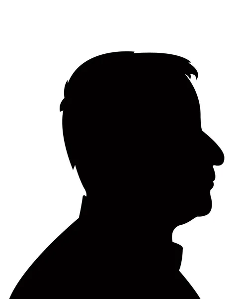 Een man hoofd silhouet vector — Stockvector