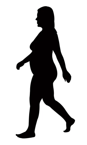 Eine Frau Körper Silhouette Vektor — Stockvektor