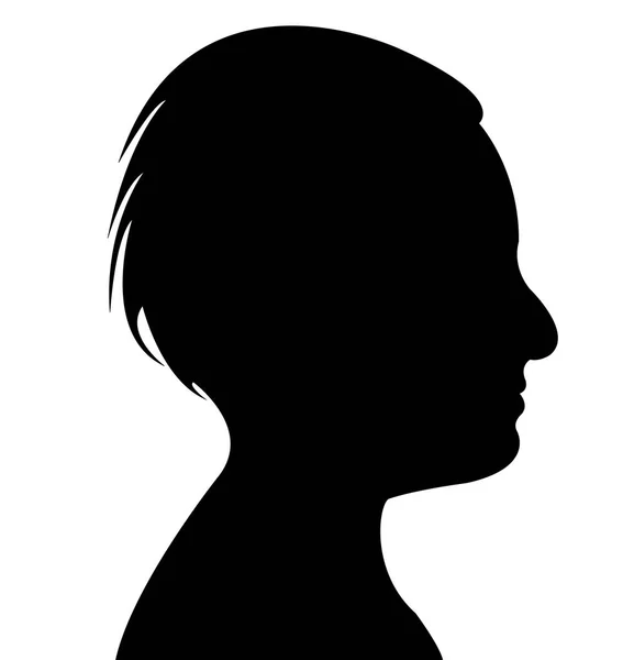 Une femme tête silhouette vecteur — Image vectorielle