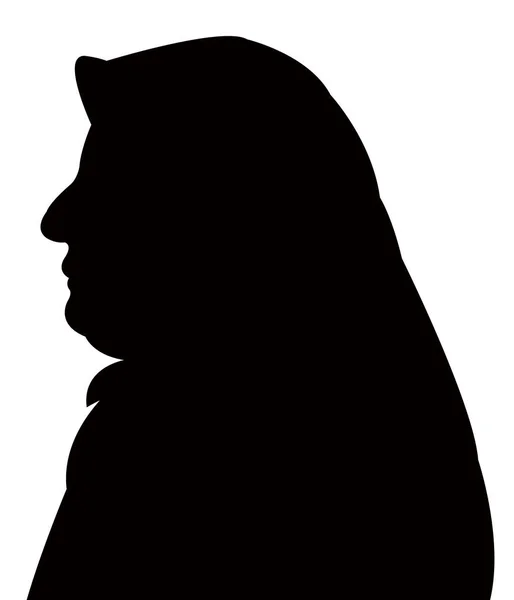 A woman head silhouette vector — Stock Vector