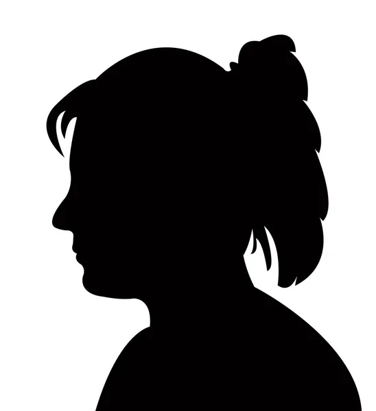 Une femme tête silhouette vecteur — Image vectorielle