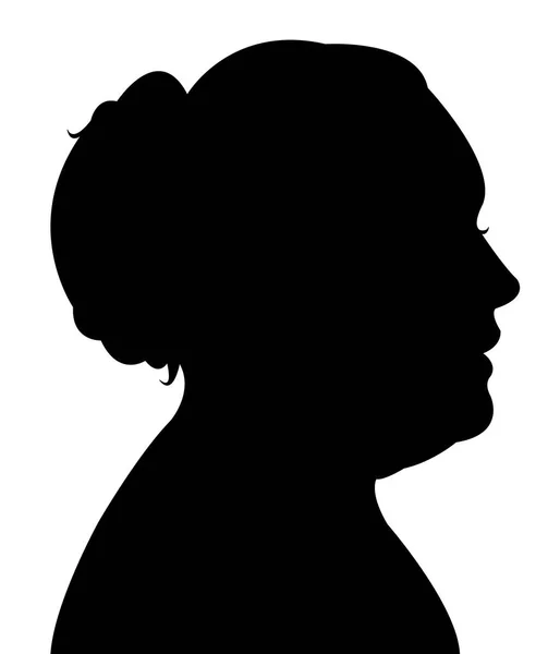 A woman head silhouette vector — Stock Vector