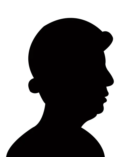 Een vrouw hoofd silhouet vector — Stockvector