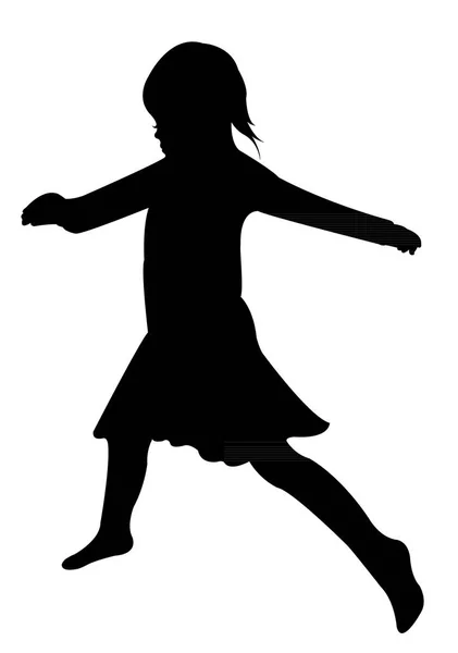 Een kind lichaam silhouet vector — Stockvector