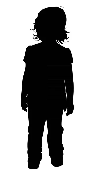 Een kind lichaam silhouet vector — Stockvector