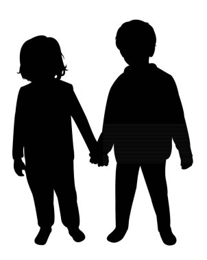 arkadaşlar birlikte, siluet vektör