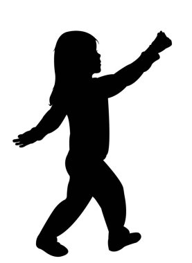 bir çocuk vücudu siluet vektörü