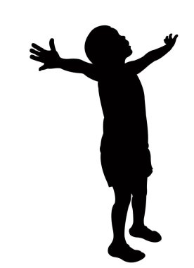 bir çocuk vücudu siluet vektörü