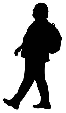 yürüyen, adam siluet vektör