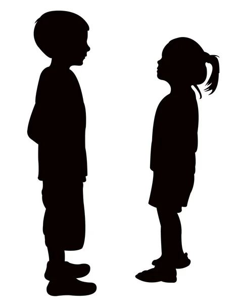 arkadaşlar togehther, siluet vektör