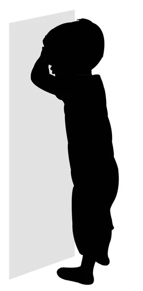 Un vecteur de silhouette de corps d'enfant — Image vectorielle