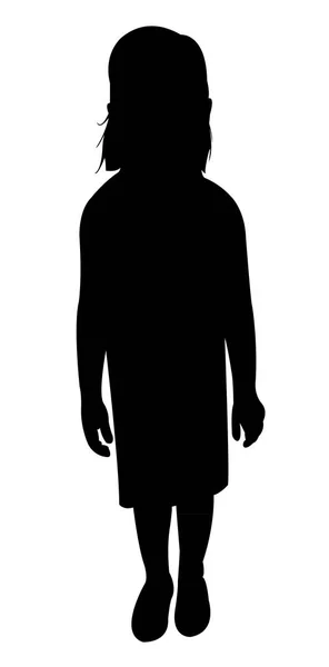 Een kind lichaam silhouet vector — Stockvector