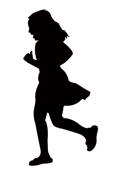 Un vettore di silhouette del corpo del bambino — Vettoriale Stock