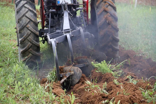 tractor in field, till the soil
