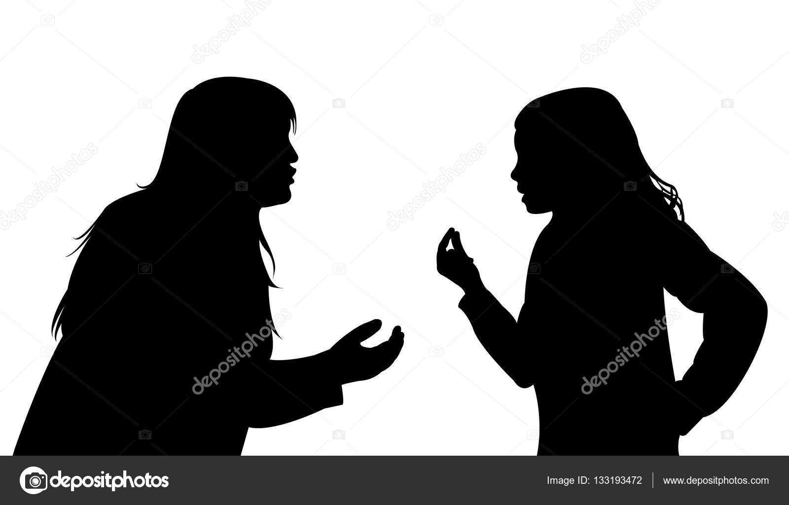 Download Friends talking silhouette vector — Stock Vector © Dr.Art ...