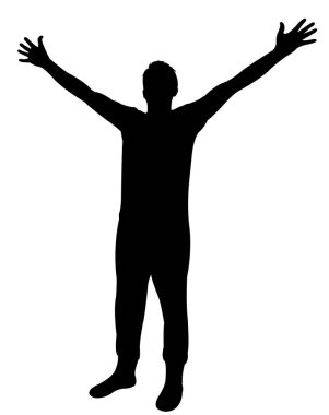 bir erkek vücudu silueti vektörü