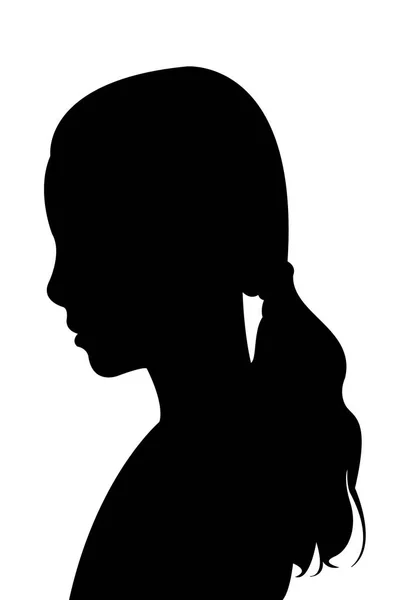 Un vecteur de silhouette tête d'enfant — Image vectorielle