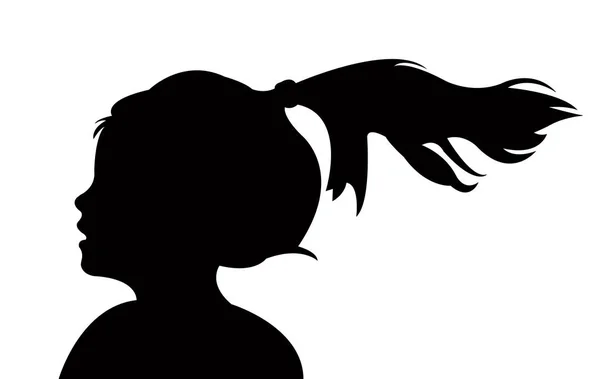 A child head silhouette vector — Stock Vector