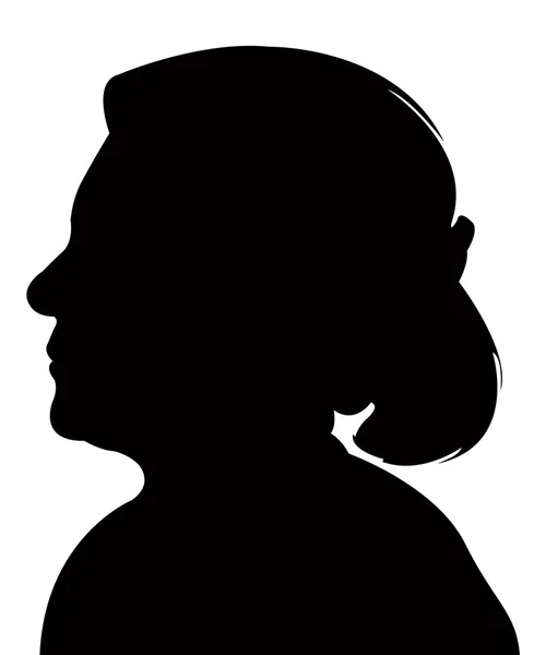 Een vrouw hoofd silhouet vector — Stockvector