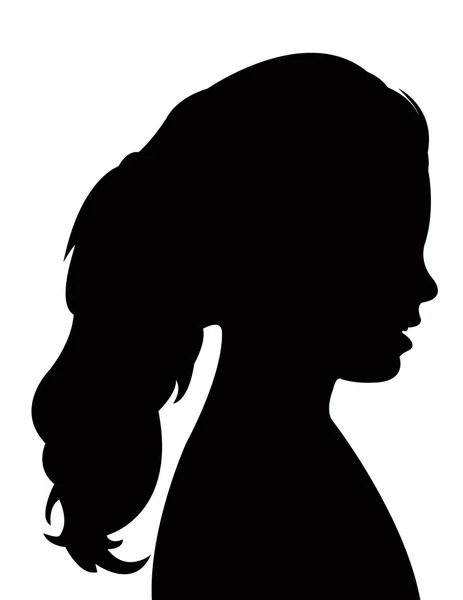 Kid head silhouette vector — Stock Vector