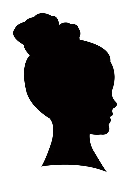 Vettore della silhouette della testa del bambino — Vettoriale Stock