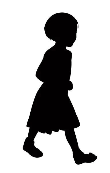 Un vecteur de silhouette fille — Image vectorielle