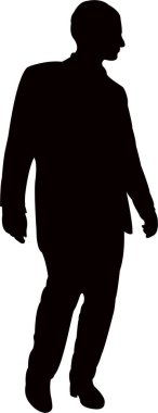 bir erkek vücudu silueti vektörü
