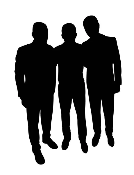 Family portrait, body silhouette vector — Stock Vector