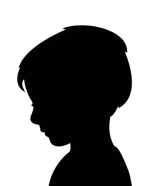 Ein Kind Kopf Silhouette Vektor — Stockvektor