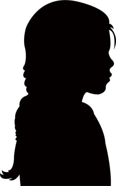 Een vector van het silhouet van het kinderhoofd — Stockvector