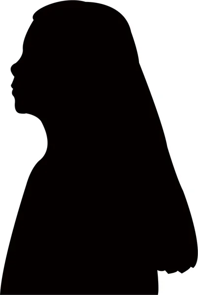 Un vecteur de silhouette tête d'enfant — Image vectorielle