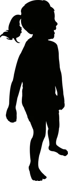 Un corpo ragazza silhouette vettore — Vettoriale Stock