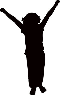 bir çocuk cesedi siluet vektör