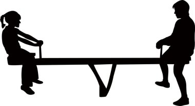 Çocuk Park, siluet vektör