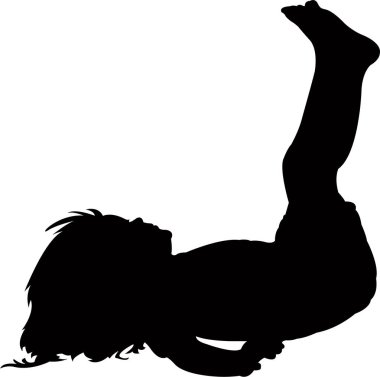 bir çocuk cesedi, siluet vektör