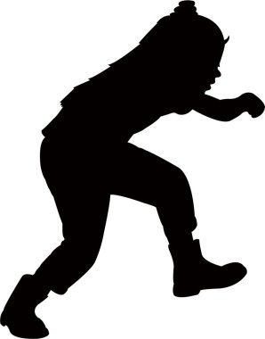 bir kız vücudu siluet vektörü