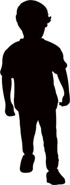 bir çocuk cesedi siluet vektör