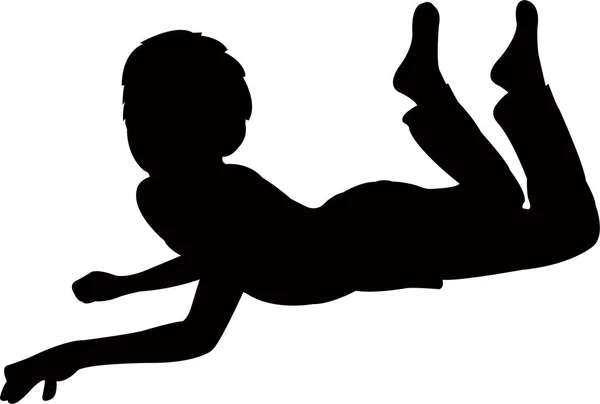 Vecteur Silhouette Corps Enfant — Image vectorielle