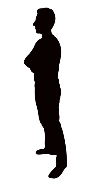 Een Man Lichaam Silhouet Vector — Stockvector