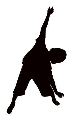 bir çocuk cesedi siluet vektör