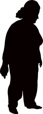 bir kadın vücut silueti vektörü