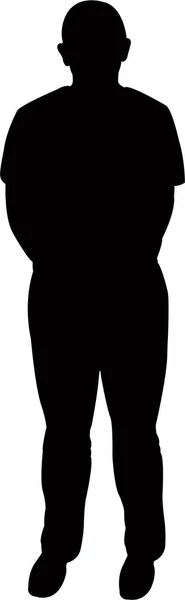 Vettore Silhouette Corpo Uomo — Vettoriale Stock