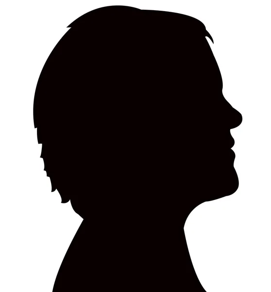 Een Vrouw Hoofd Silhouet Vector — Stockvector