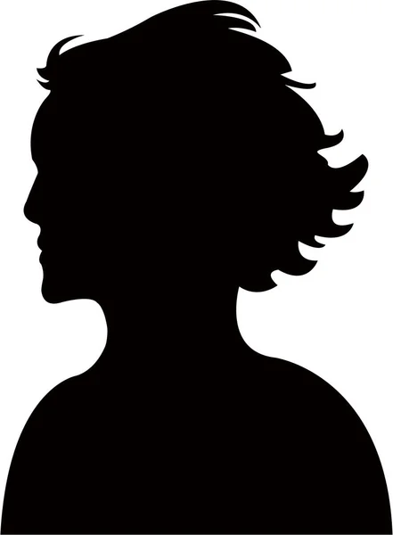 Жінка Голова Силует Вектор — стоковий вектор