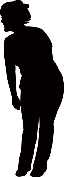 Woman Body Silhouette Vector — Stock Vector