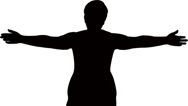 Une Femme Corps Silhouette Vecteur — Image vectorielle