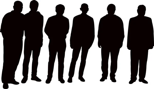 Men Body Silhouette Vector — Stock Vector